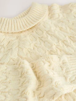 Oatmeal Cable Roll Neck Jumper (3-16yrs)