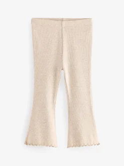 Oatmeal Cream Rib Flare Leggings (3mths-7yrs)