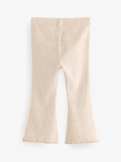 Oatmeal Cream Rib Flare Leggings (3mths-7yrs)
