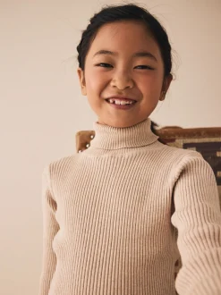 Oatmeal Roll Neck Knit Jumper (3-16yrs)