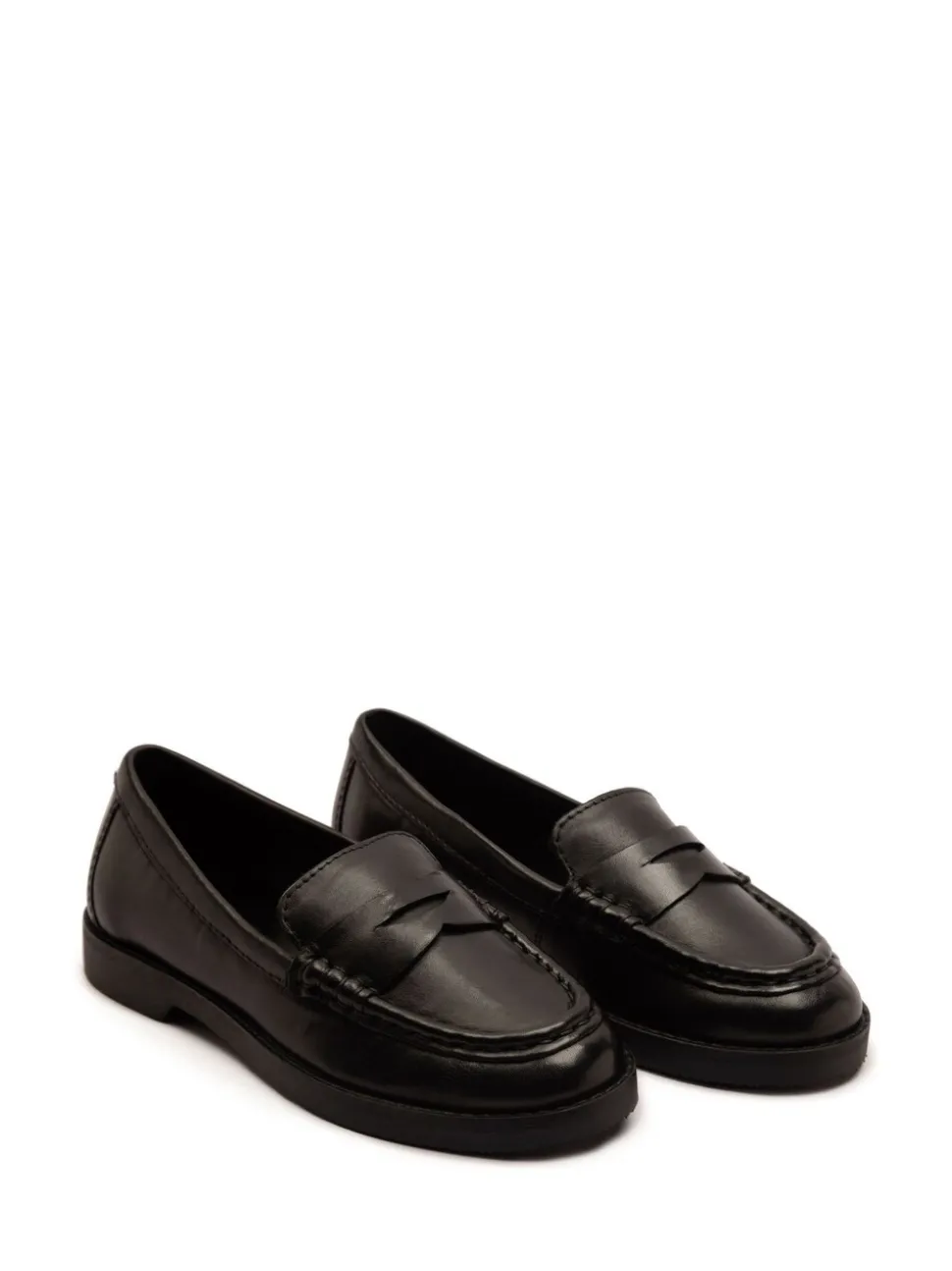 Off The Hook Black Hermoine Slip On Formal Leather School Shoes