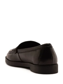 Off The Hook Black Hermoine Slip On Formal Leather School Shoes