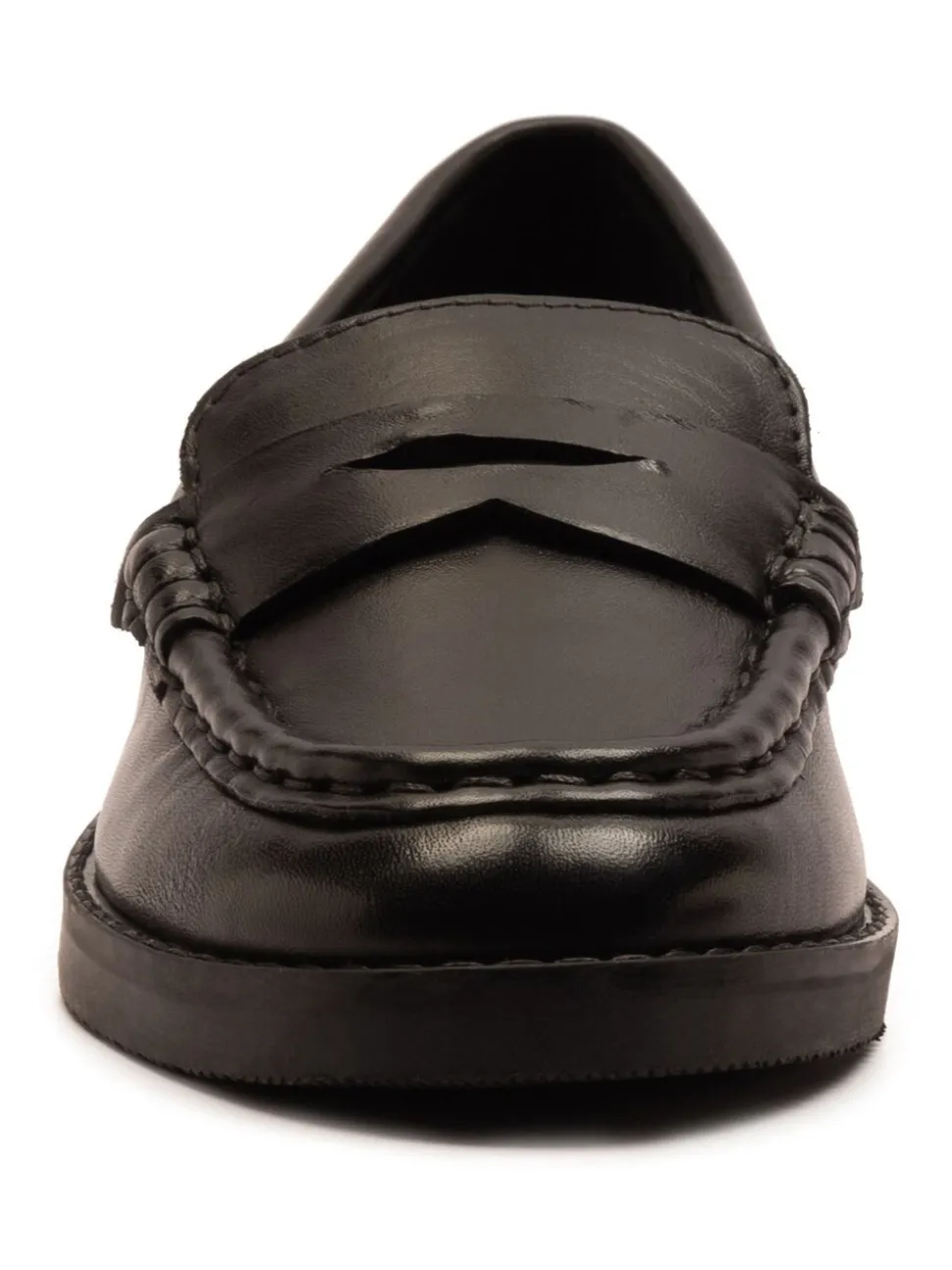Off The Hook Black Hermoine Slip On Formal Leather School Shoes