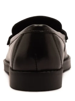 Off The Hook Black Hermoine Slip On Formal Leather School Shoes