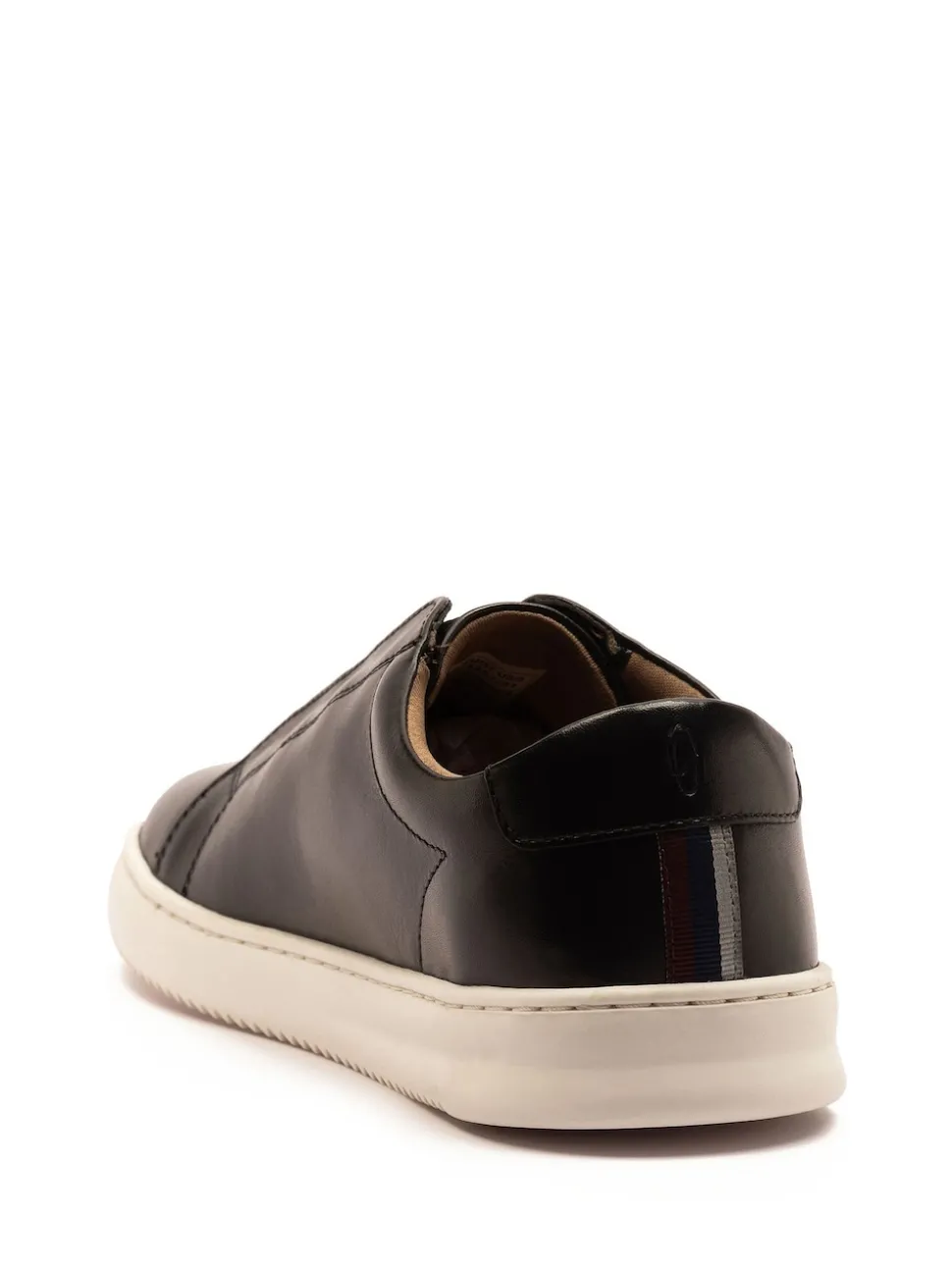 Off The Hook Black Evers Leather Slip-On Sneakers with Elastic Lacing