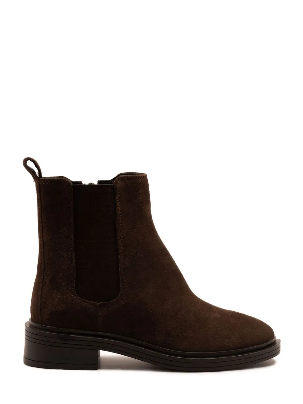 Off The Hook Brown Kiki Patent Leather Ankle Chelsea Boots