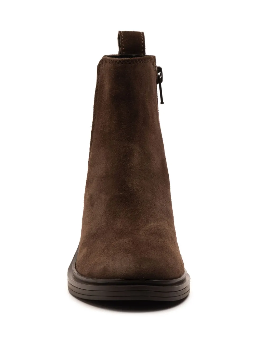 Off The Hook Brown Kiki Patent Leather Ankle Chelsea Boots