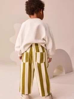Olive Green Stripe Trousers (3mths-7yrs)