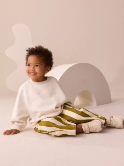 Olive Green Stripe Trousers (3mths-7yrs)