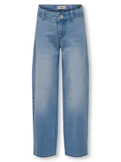 ONLY Blue Wide Leg Stretch Adjustable Waist Jeans