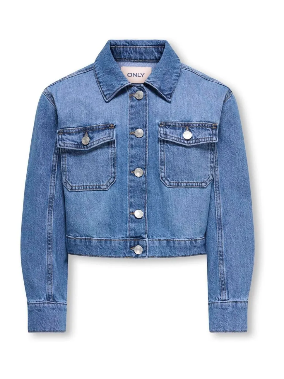 ONLY KIDS Blue Cropped Denim Jacket