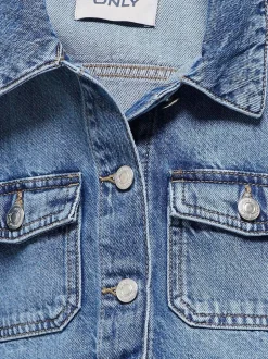 ONLY KIDS Blue Cropped Denim Jacket