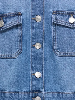 ONLY KIDS Blue Cropped Denim Jacket