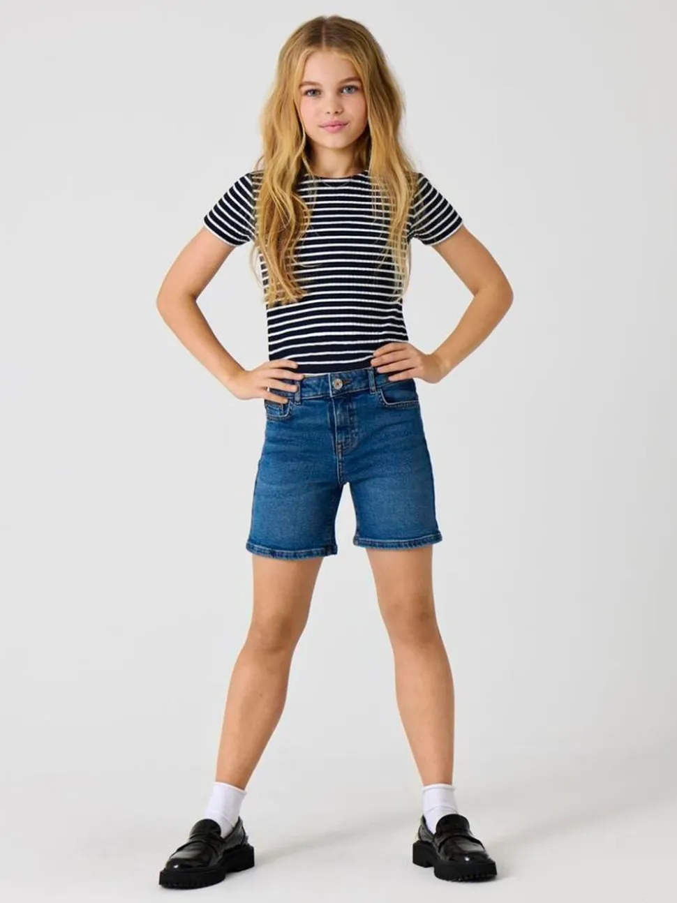 ONLY KIDS Blue Stretch Denim Shorts