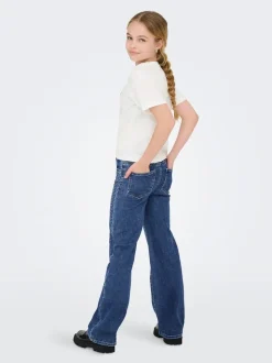 ONLY KIDS 100% Cotton Short Sleeve Cropped White T-Shirt