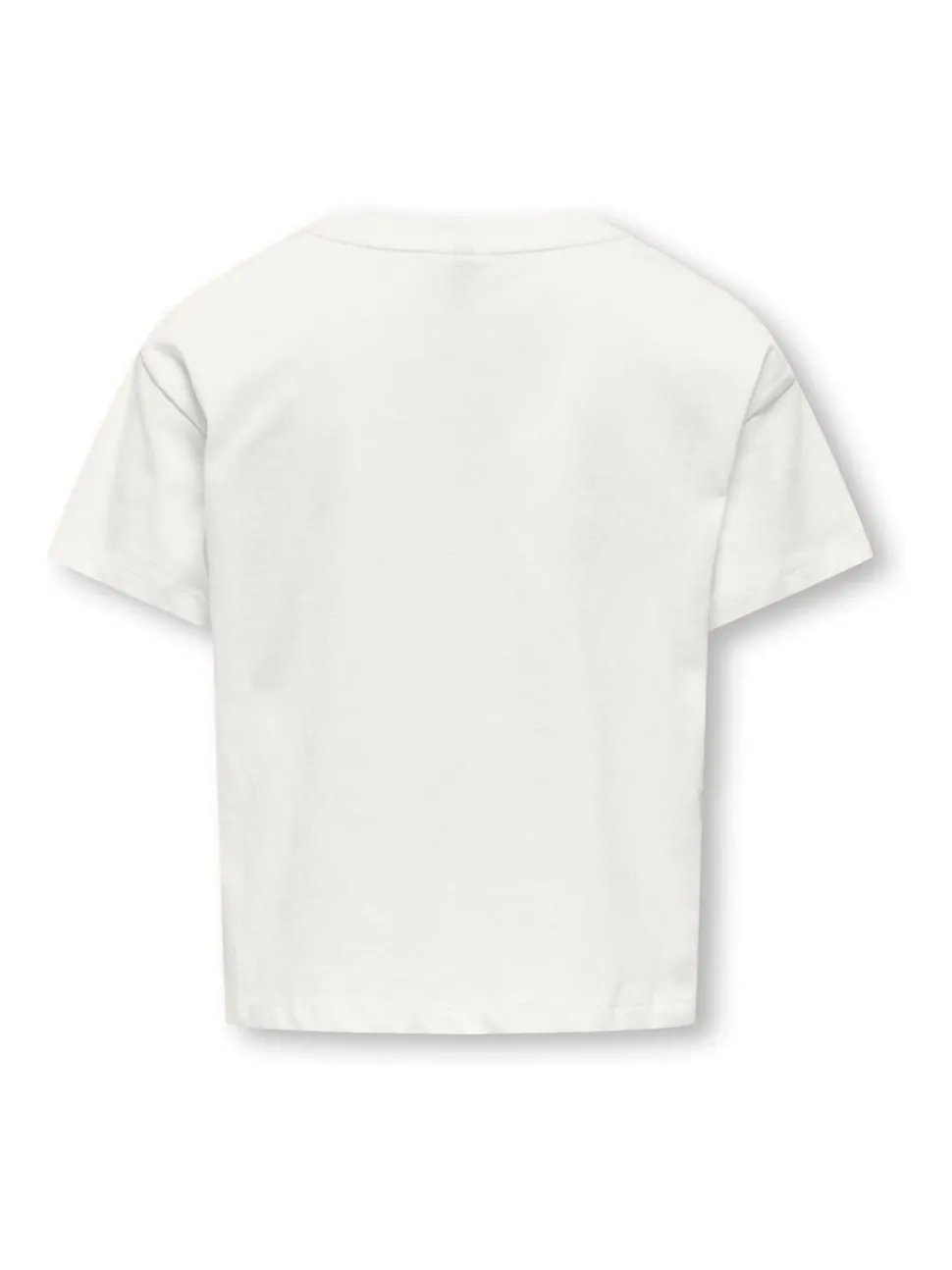 ONLY KIDS 100% Cotton Short Sleeve Cropped White T-Shirt