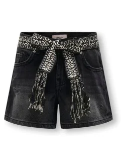 ONLY KIDS Denim Black Shorts With Belt