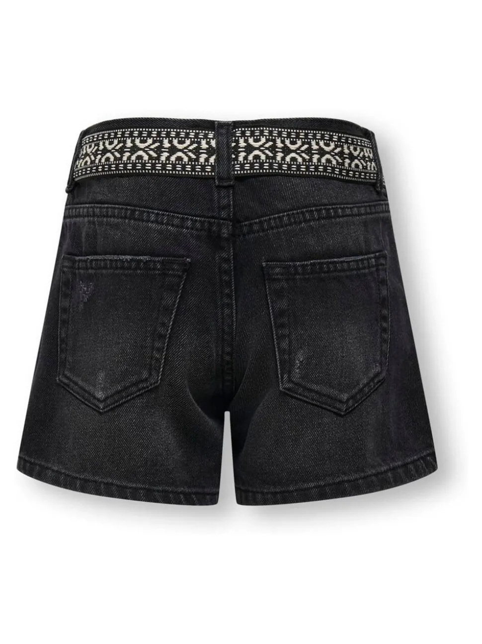ONLY KIDS Denim Black Shorts With Belt