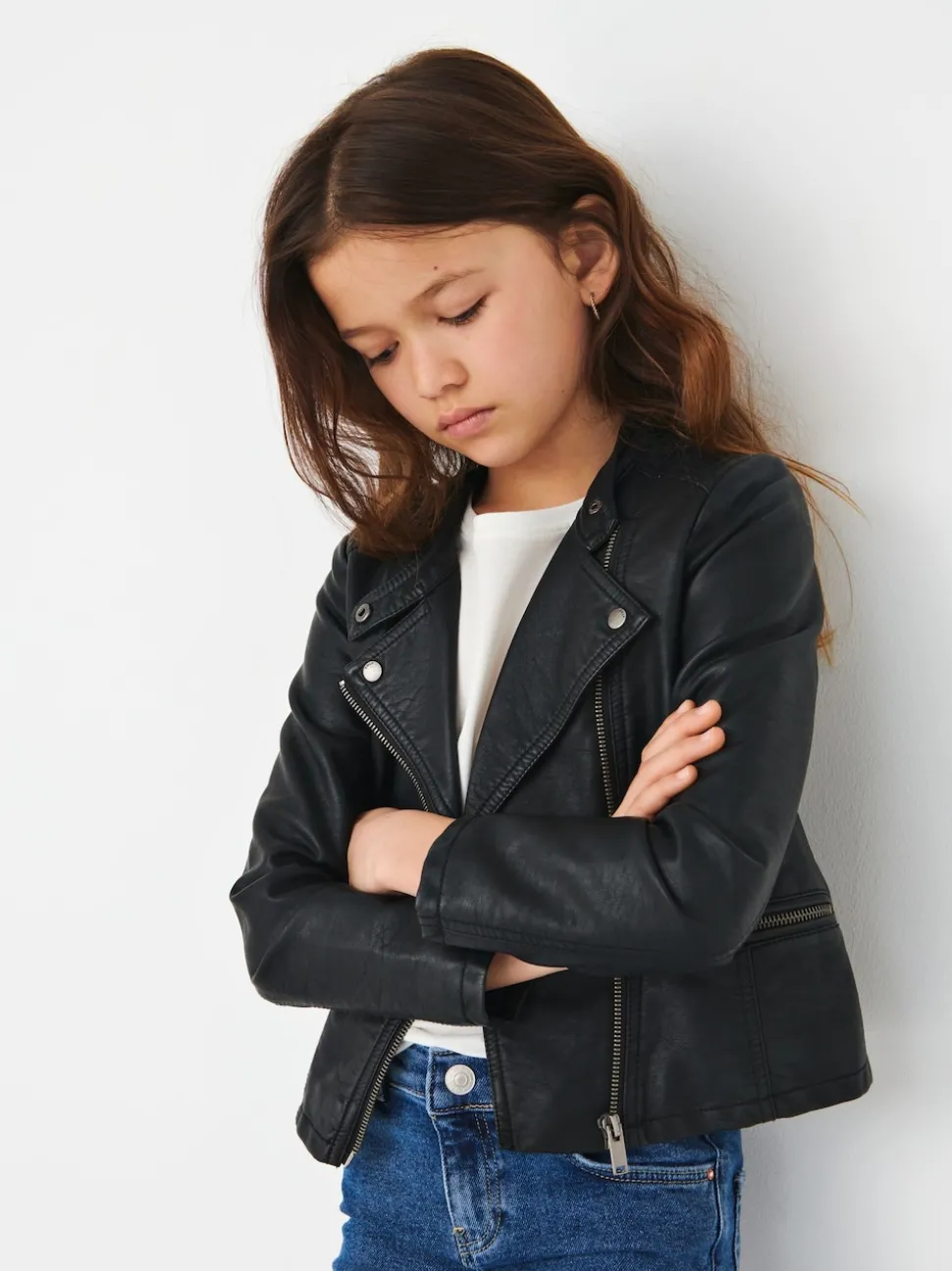 ONLY KIDS Faux Leather Biker Jacket