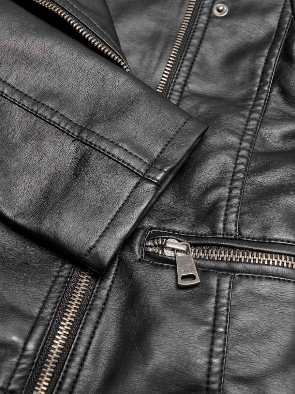 ONLY KIDS Faux Leather Biker Jacket
