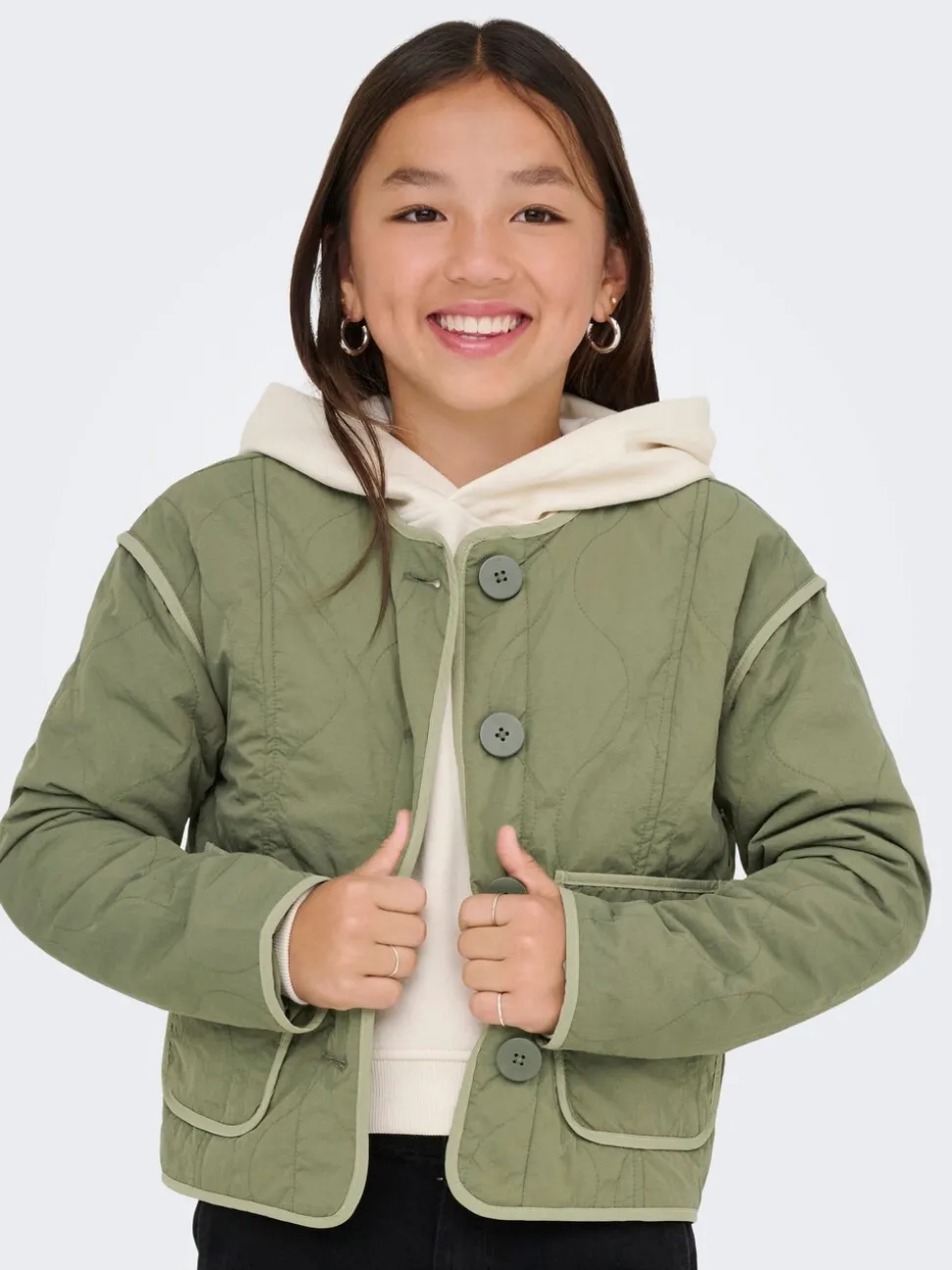 ONLY KIDS Green Quilted Jacket