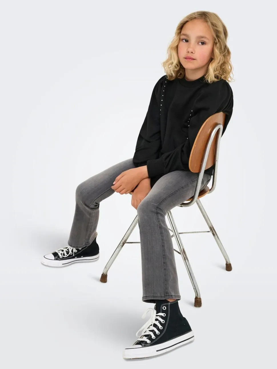 ONLY KIDS Grey Flared Leg Jeans