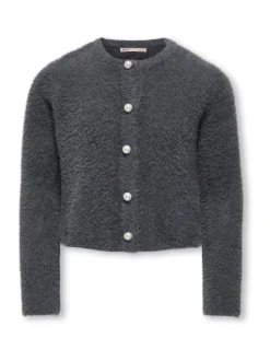 ONLY KIDS Grey Pearl Button Down Cardigan