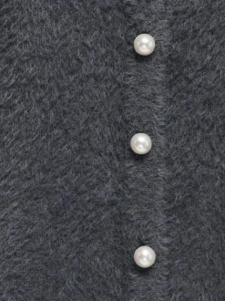 ONLY KIDS Grey Pearl Button Down Cardigan