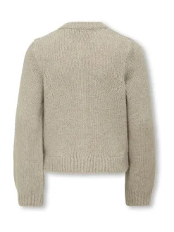 ONLY KIDS Grey Round Neck Bow Detail Cardigan