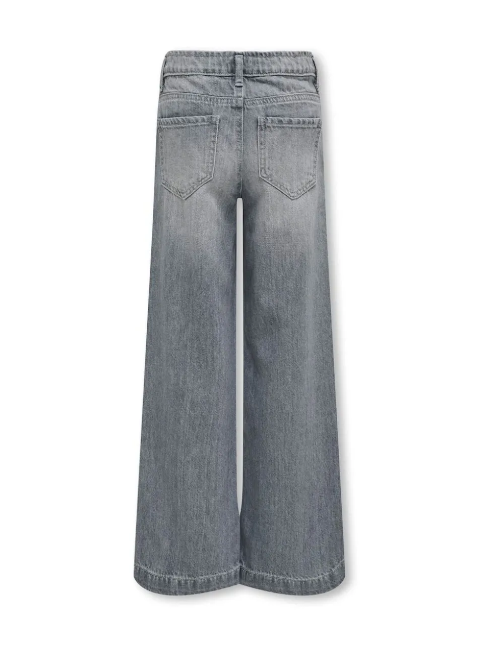 ONLY KIDS Grey Wide Leg Adjustable Waist 100% Cotton Jeans