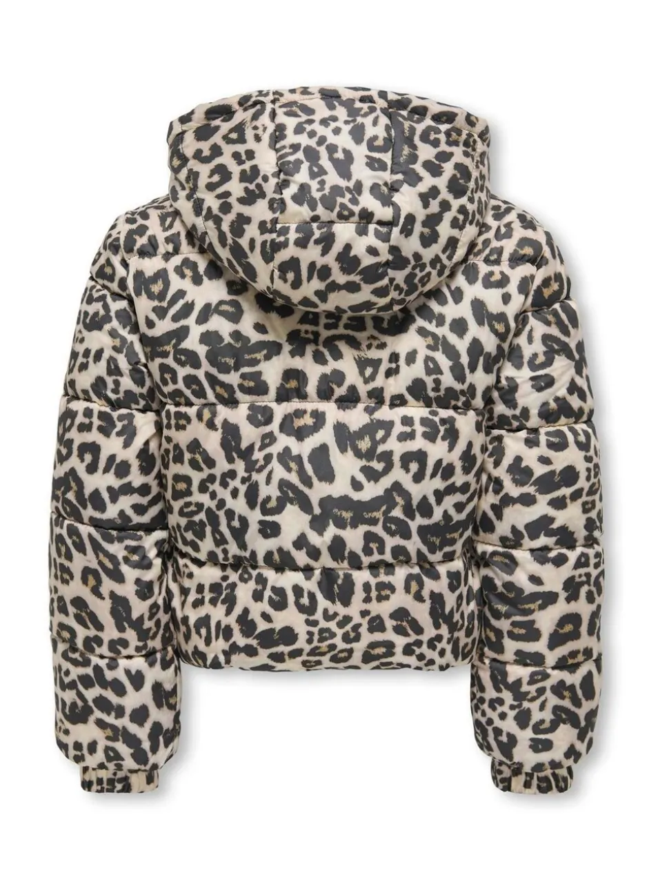 ONLY KIDS Leopard Print Puffer Brown Coat