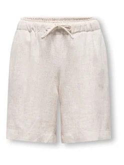 ONLY KIDS Natural Linen Blend Shorts