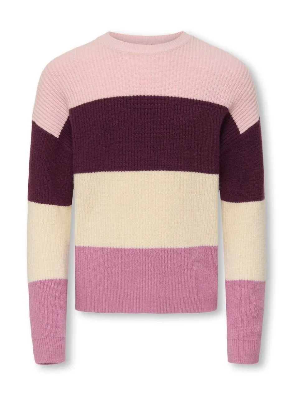 ONLY KIDS Striped Knitted Purple Jumper