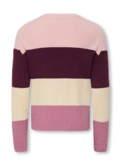 ONLY KIDS Striped Knitted Purple Jumper