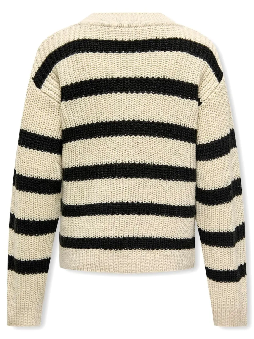ONLY KIDS Stripe Long Sleeve White Jumper