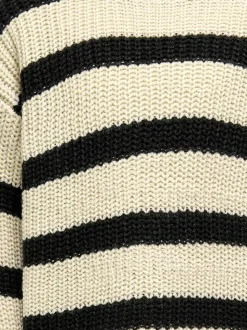 ONLY KIDS Stripe Long Sleeve White Jumper