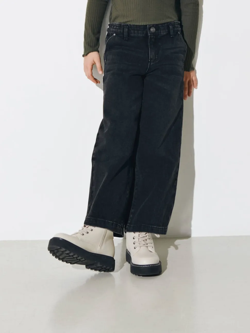ONLY KIDS Wide Leg Cropped Jeans