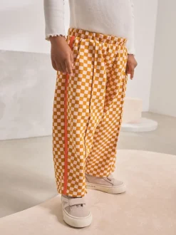 Orange Checkerboard Barrel Leg Trousers (3mths-7yrs)
