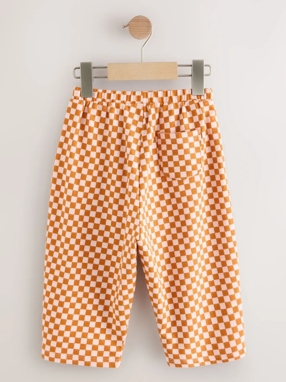 Orange Checkerboard Barrel Leg Trousers (3mths-7yrs)