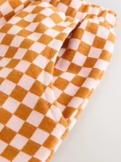 Orange Checkerboard Barrel Leg Trousers (3mths-7yrs)
