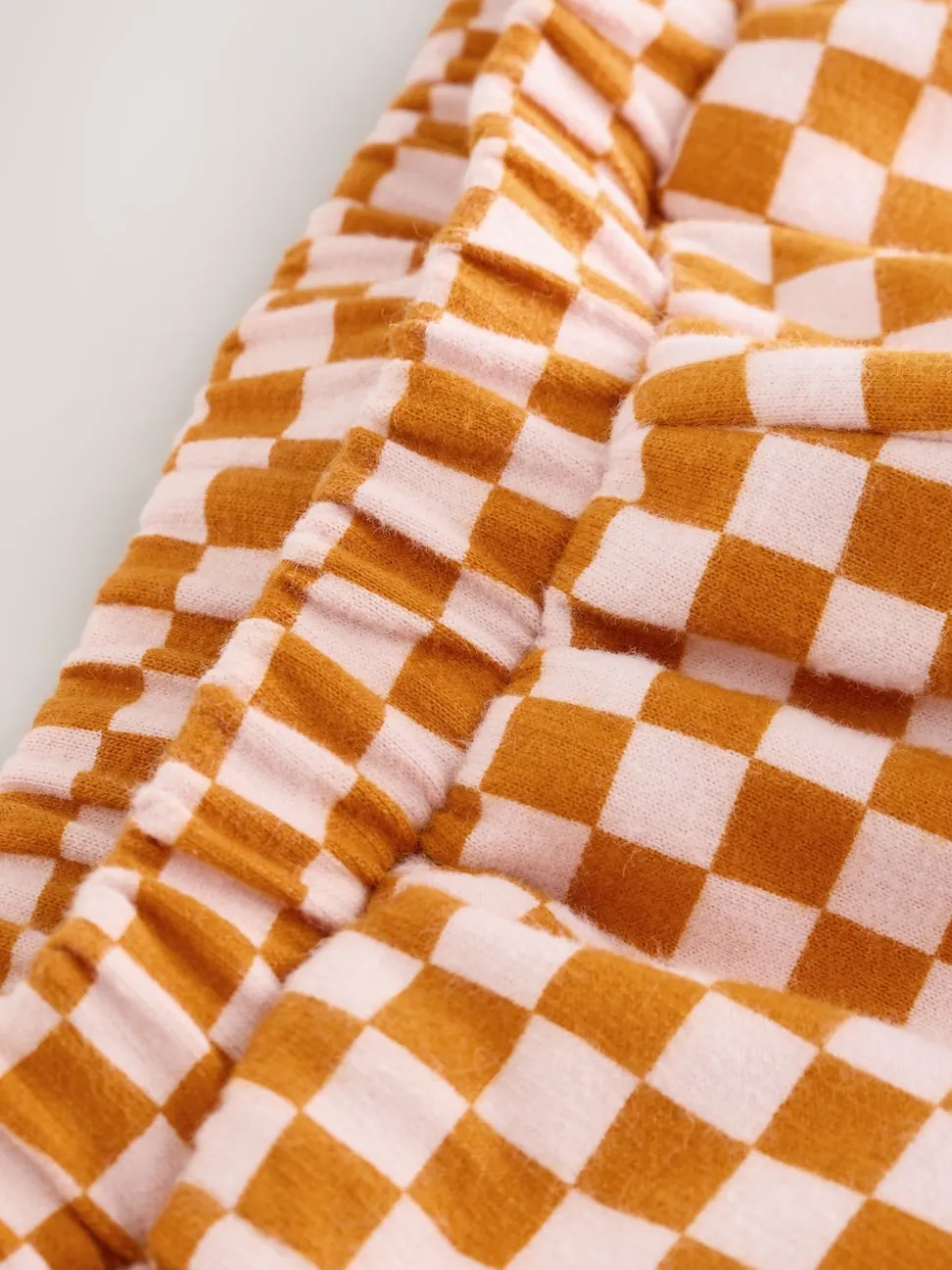 Orange Checkerboard Barrel Leg Trousers (3mths-7yrs)