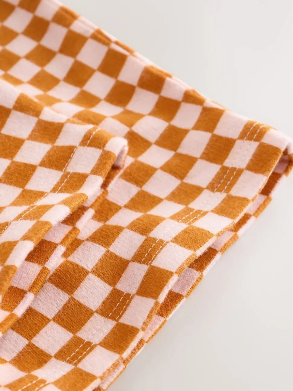 Orange Checkerboard Barrel Leg Trousers (3mths-7yrs)