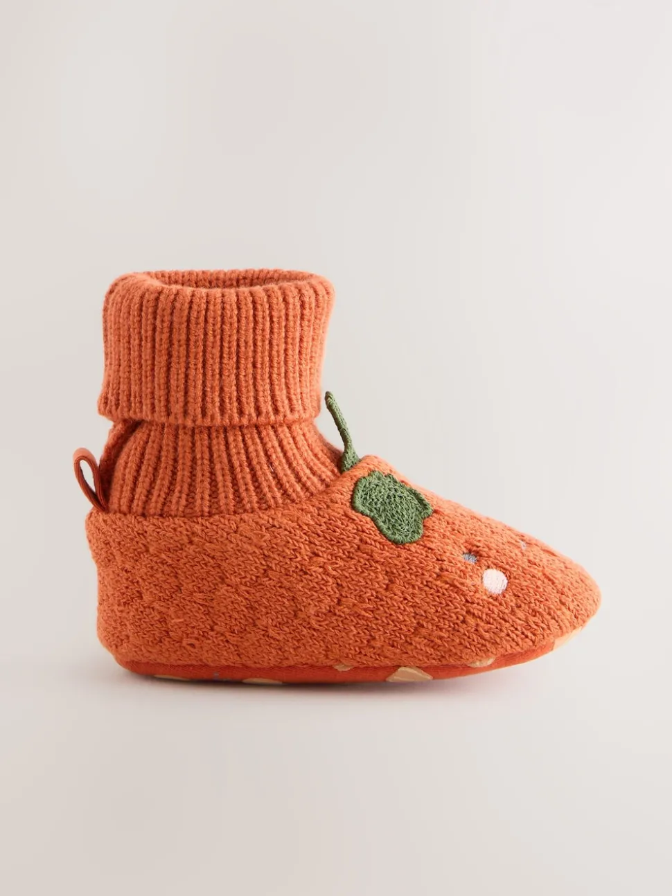 Orange Pumpkin Baby Sock Top Boots (0-18mths)