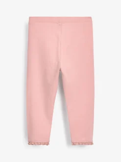 Pale Pink Lace Trim Leggings (3mths-7yrs)