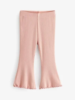 Pale Pink Rib Flare Leggings (3mths-7yrs)