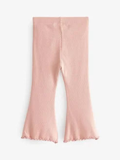 Pale Pink Rib Flare Leggings (3mths-7yrs)