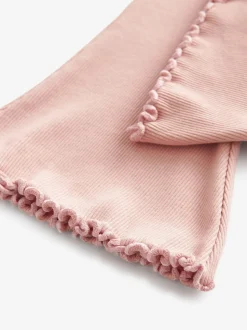 Pale Pink Rib Flare Leggings (3mths-7yrs)