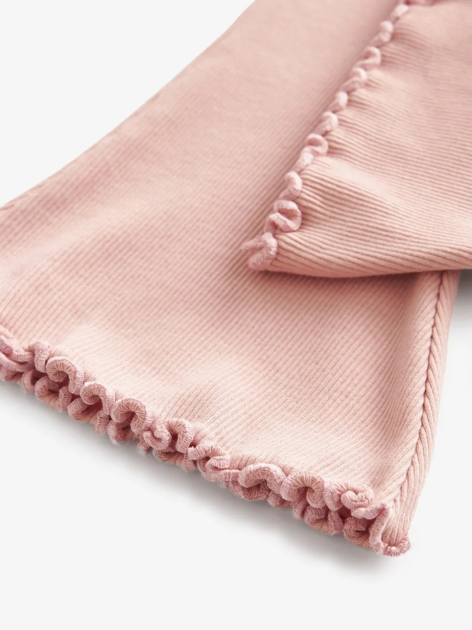 Pale Pink Rib Flare Leggings (3mths-7yrs)