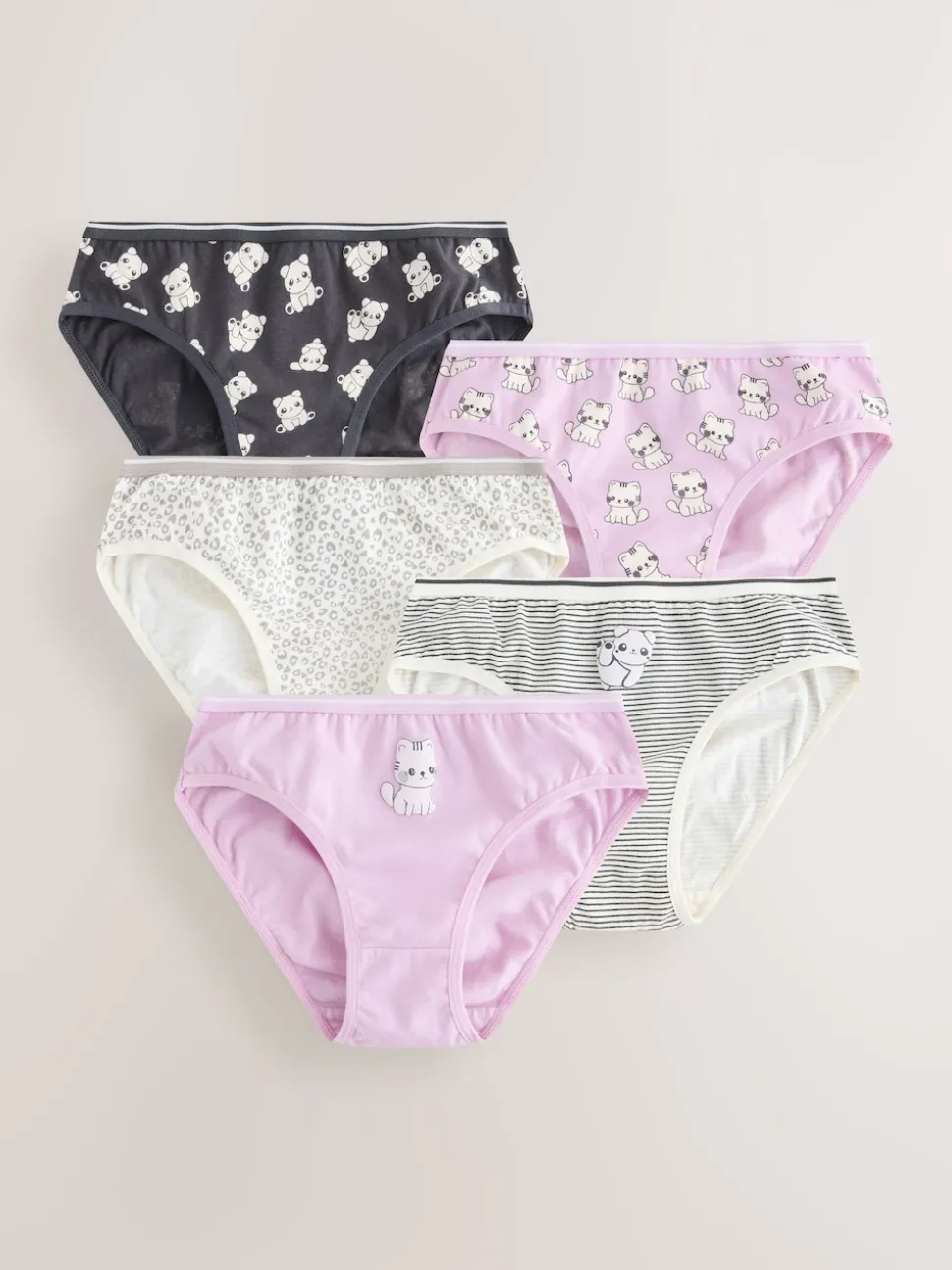 Panda Bikini Briefs 5 Pack (1.5-16yrs)