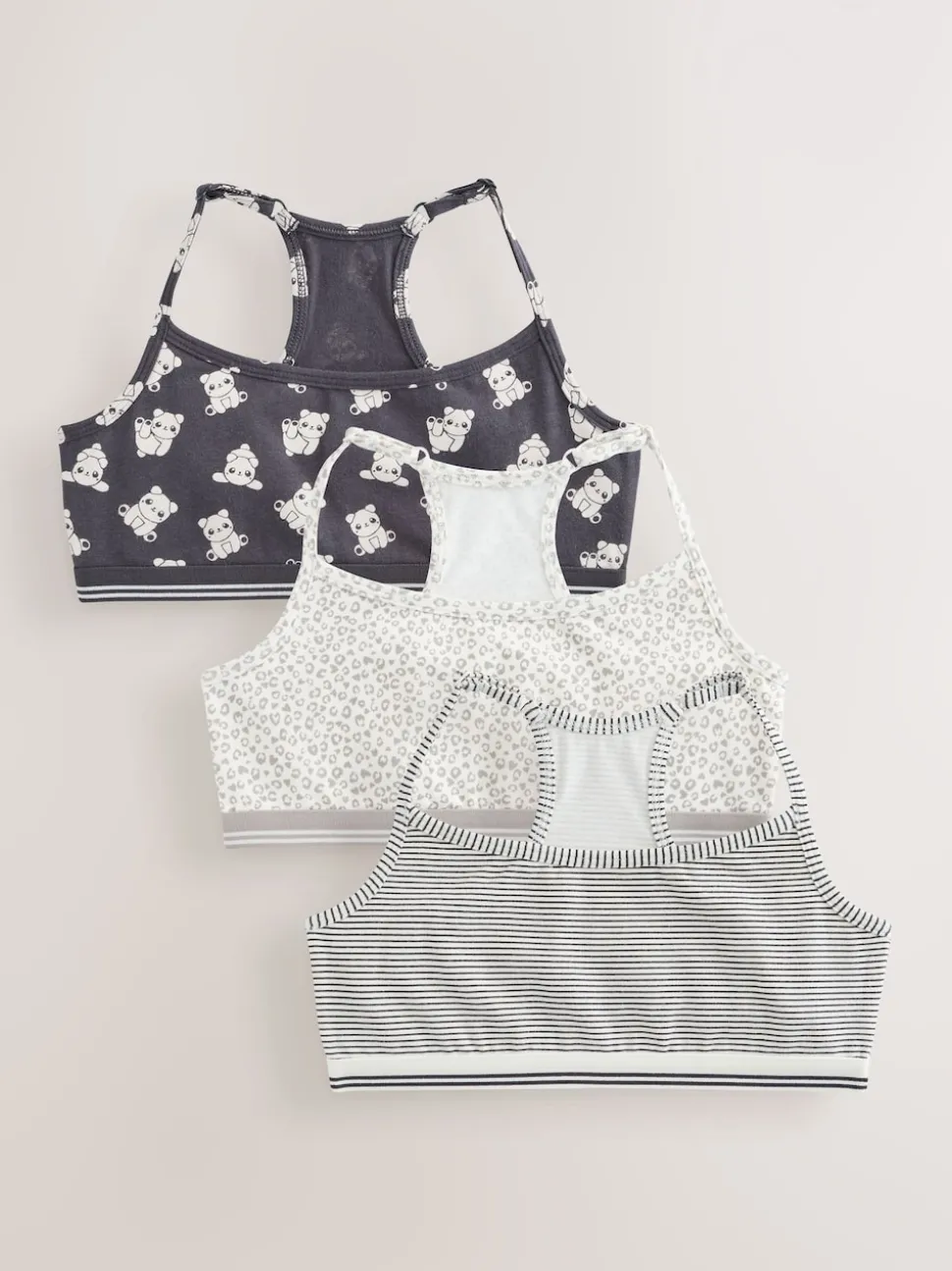 Panda Crop Tops 3 Pack (5-16yrs)